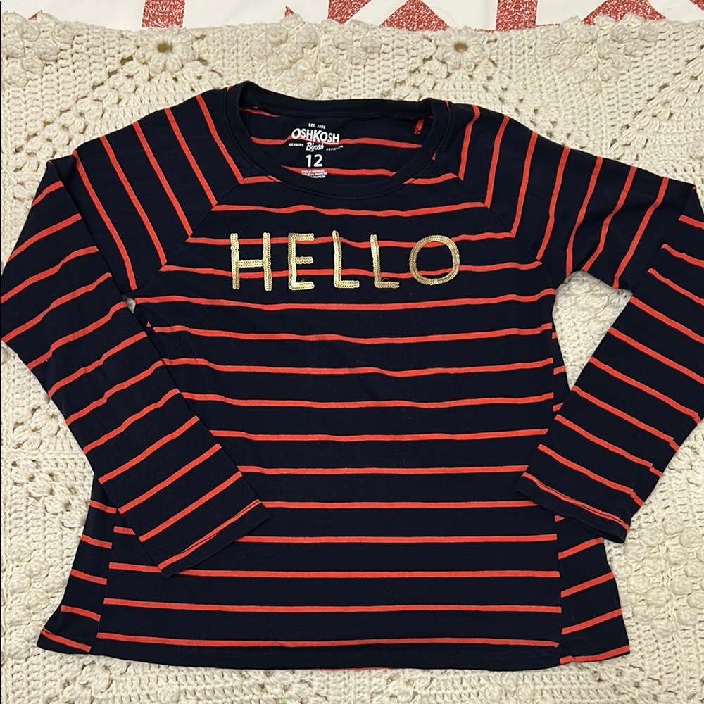 OshKosh B'gosh Long Sleeve Hello Tee